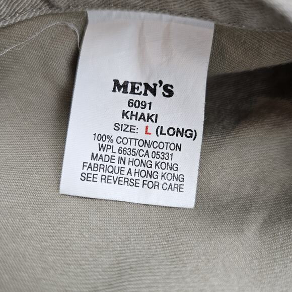 Woolrich Shooting Shirt Men's L-Tall Khaki/Green Button-Up Hunting Long-Sleeve - Picture 3 of 8